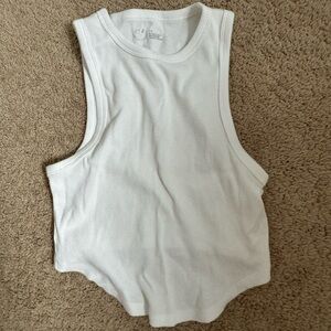 White aerie tank top with curved back